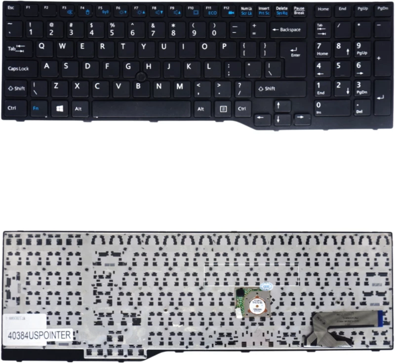 Πληκτρολόγιο Laptop - Keyboard για Fujitsu E557 E753 E754 E756 E554 E556 CP670825-03 FJM14B96003D85 002-12856L-HF01 US Pointer Black ( Κωδ.40384USPOINTER )
