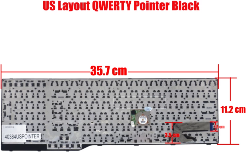 Πληκτρολόγιο Laptop - Keyboard για Fujitsu E557 E753 E754 E756 E554 E556 CP670825-03 FJM14B96003D85 002-12856L-HF01 US Pointer Black ( Κωδ.40384USPOINTER )