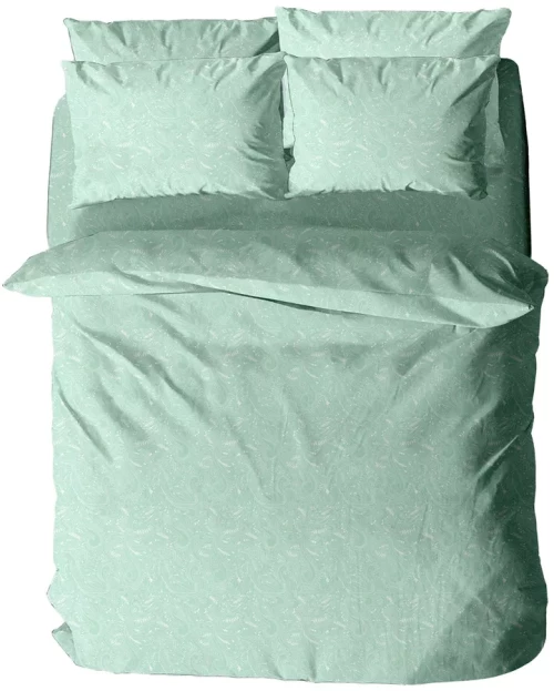 Μαξιλαροθήκη Menta Εμπριμέ 440 Aqua 50x70 - -