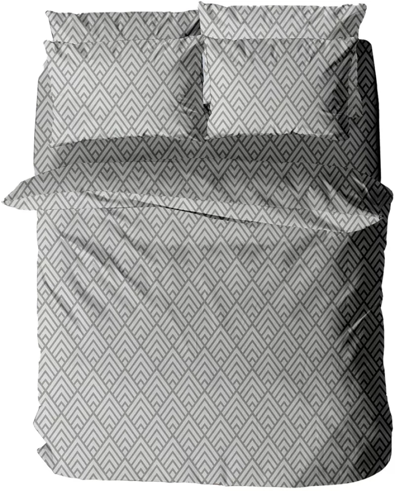 Παπλωματοθήκη Menta Εμπριμέ 500 Grey Μονή (170x250) - -
