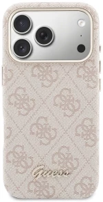 Guess 4G Script MagSafe Case for iPhone 17 Pro - Pink - Θήκη Προστασίας για iPhone 17 Pro σε Ροζ Χρώμα