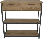 Κονσόλα Latho 875ZNA4303 90x30,5x92cm Oak Μοριοσανίδα, Μελαμίνη