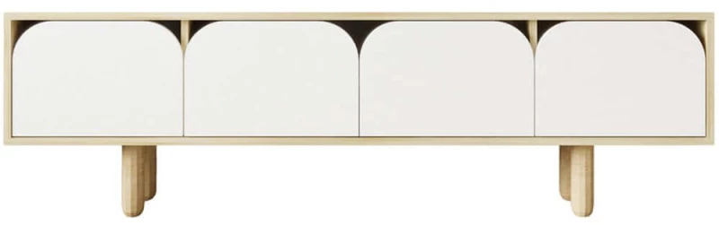 Έπιπλο Τηλεόρασης Lazio 469ORN1704 180x30x48cm Oak-White