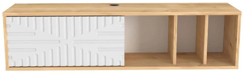 Έπιπλο Τηλεόρασης Επιτοίχιο Teo Floating 875ZNA5338 140x29,5x29,5cm Oak-White