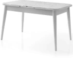 Τραπέζι Επεκτεινόμενο Crea 974NMB2238 130/164x80x75cm White Μοριοσανίδα, Μελαμίνη