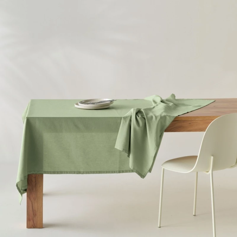 Τραπεζομάντηλο Leilani 10 Green Kentia 140Χ260 100% Βαμβάκι