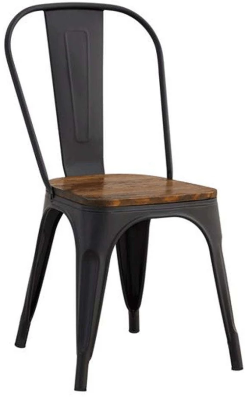 Καρέκλα Relix Ε5191W,1W 45x53x85cm Dark Oak-Black