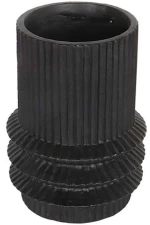 Βάζο Helix 034652 25x25x34,5cm Black Μαγνήσιο