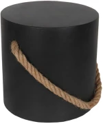 LIBERTA ΤΕΝΟ SIDE TABLE ΜΕ ΣΧΟΙΝΙ ΜΑΥΡΟ ΦΥΣΙΚΟ 40x40x40cm