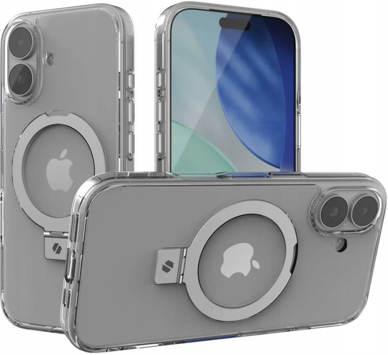 Θήκη iPhone 17 Spacecase Ring Pro Mag Σκληρή με MagSafe & KickStand - Clear (5905719130909)
