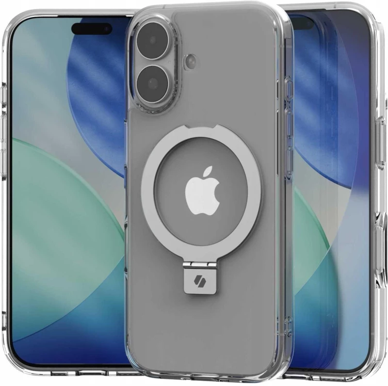 Θήκη iPhone 17 Spacecase Ring Pro Mag Σκληρή με MagSafe & KickStand - Clear (5905719130909)