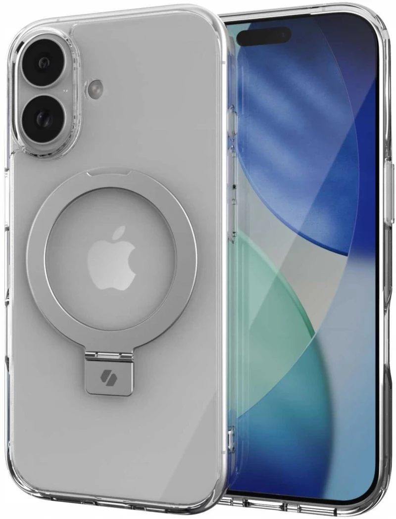 Θήκη iPhone 17 Spacecase Ring Pro Mag Σκληρή με MagSafe & KickStand - Clear (5905719130909)