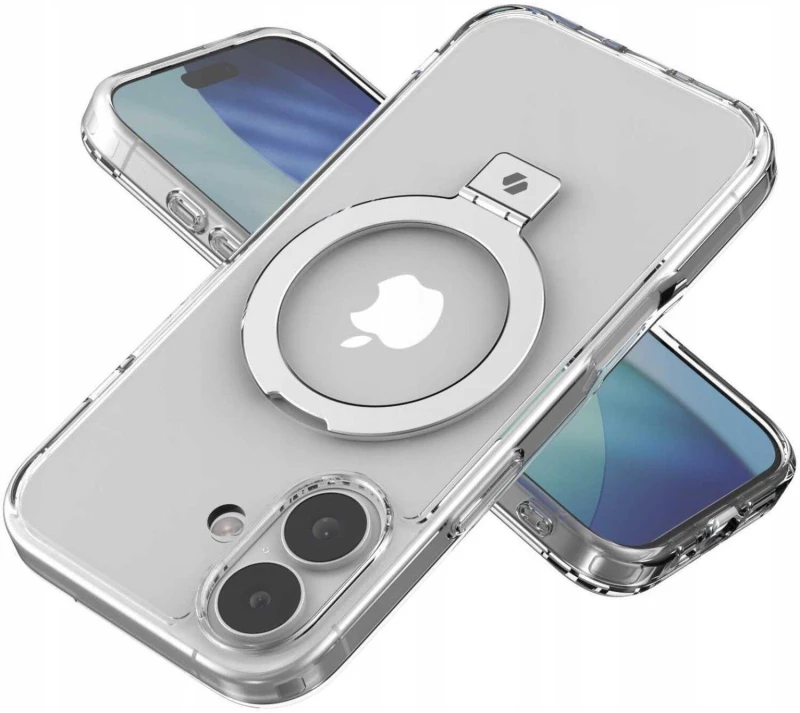 Θήκη iPhone 17 Spacecase Ring Pro Mag Σκληρή με MagSafe & KickStand - Clear (5905719130909)