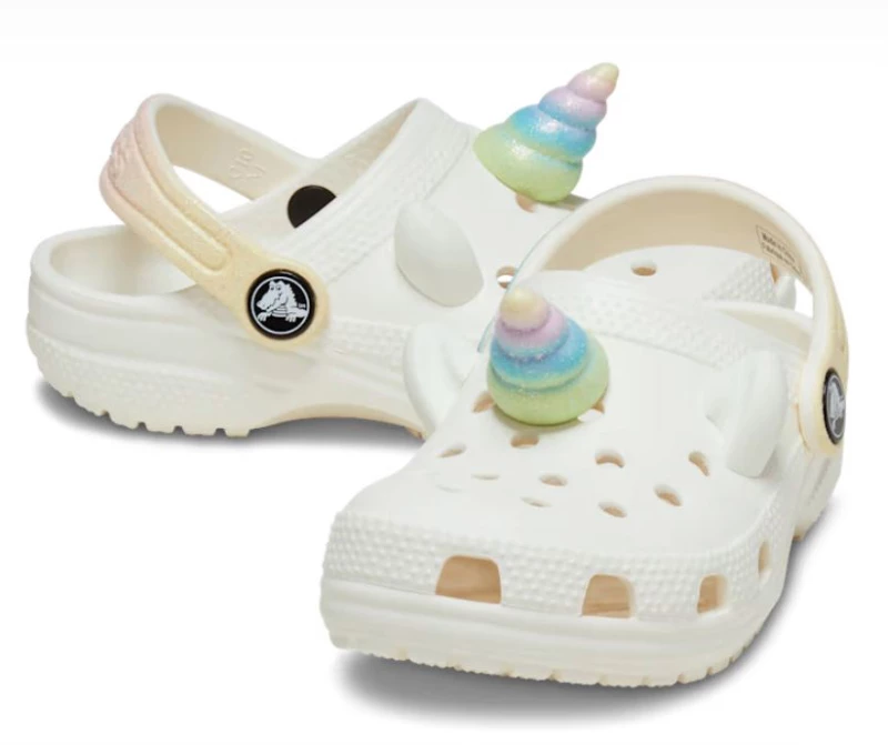 CROCS TODDLERS CLASSIC CLOG I AM RAINBOW UNICORN CHALK (#209701-0WY)