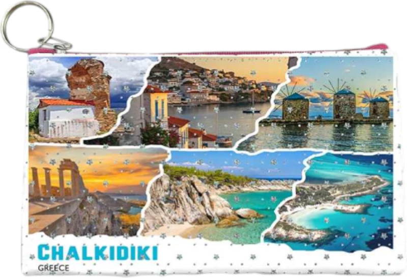 Πορτοφόλι Souvenir μπρελόκ - PVC - Chalkidiki - 16*10cm - 871701