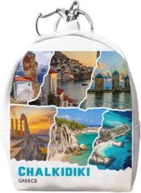 Πορτοφόλι Souvenir μπρελόκ mini - PVC - Chalkidiki - 7*9*4.5cm - 871781