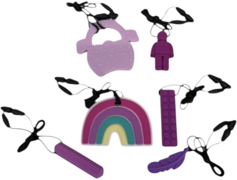 Purple Rainbow , Σετ μασητικά μενταγιόν 6τμχ, Queen Mother