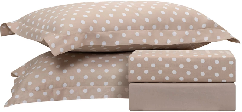 Beauty Home Σετ σεντόνια διπλά Art 10101 Fancy 200x260 Μπεζ