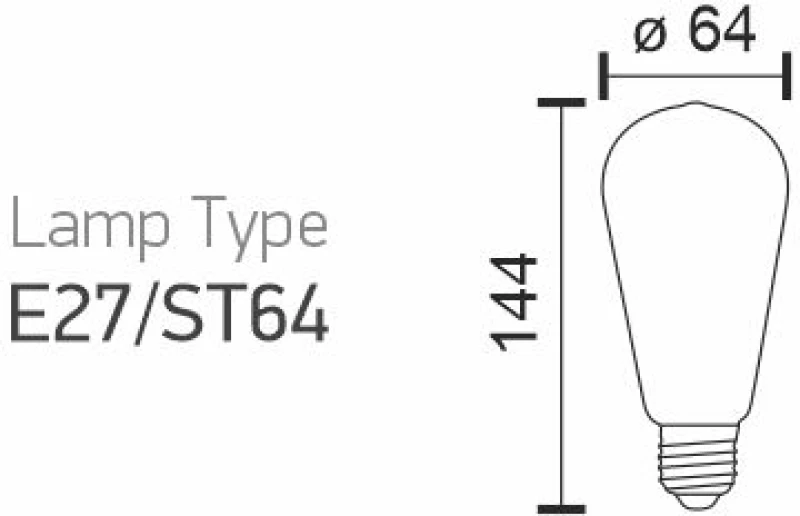 ΛΑΜΠΤΗΡAΣ E27 FILAMENT 12W 6096