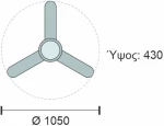 ΑΝΕΜΙΣΤΗΡΑΣ ΟΡΟΦΗΣ LED 24W [ 3000K | 4000K | 6000K ] 3306