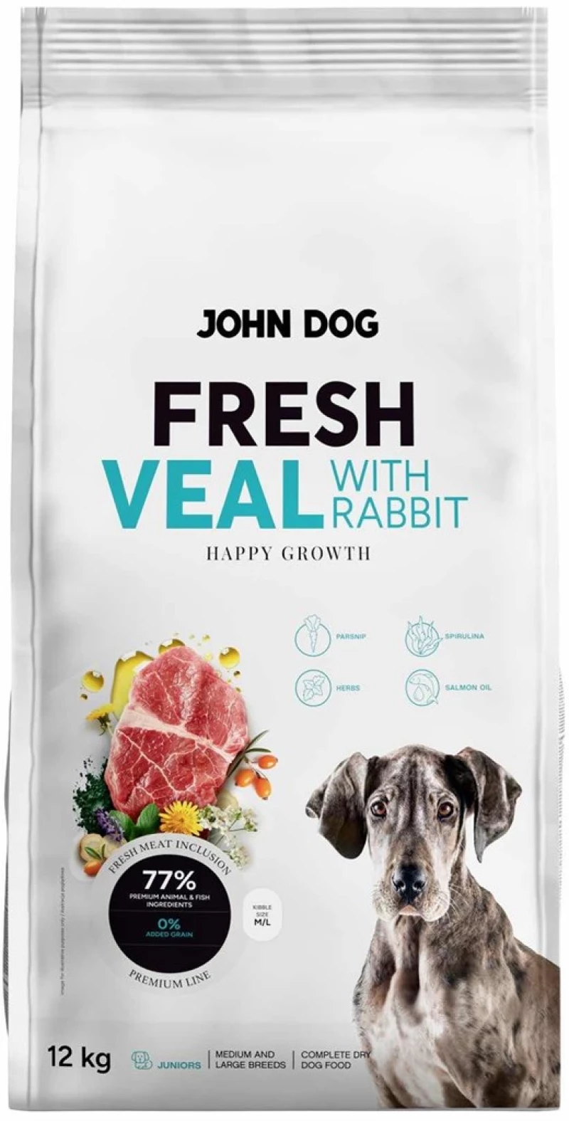 JOHN DOG Fresh Junior Medium and large breeds - dry dog food - 12kg