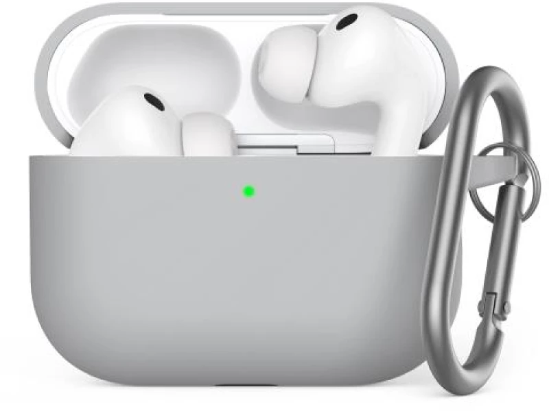 Θήκη Σιλικόνης AhaStyle WG184 Apple AirPods Pro 3 Premium με Γάντζο Γκρι