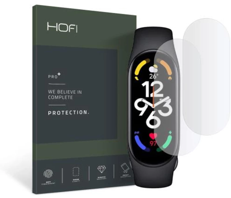 Hybrid Nano Glass Hofi Pro+ Xiaomi Mi Smart Band 7 Διάφανο (2 τεμ.)