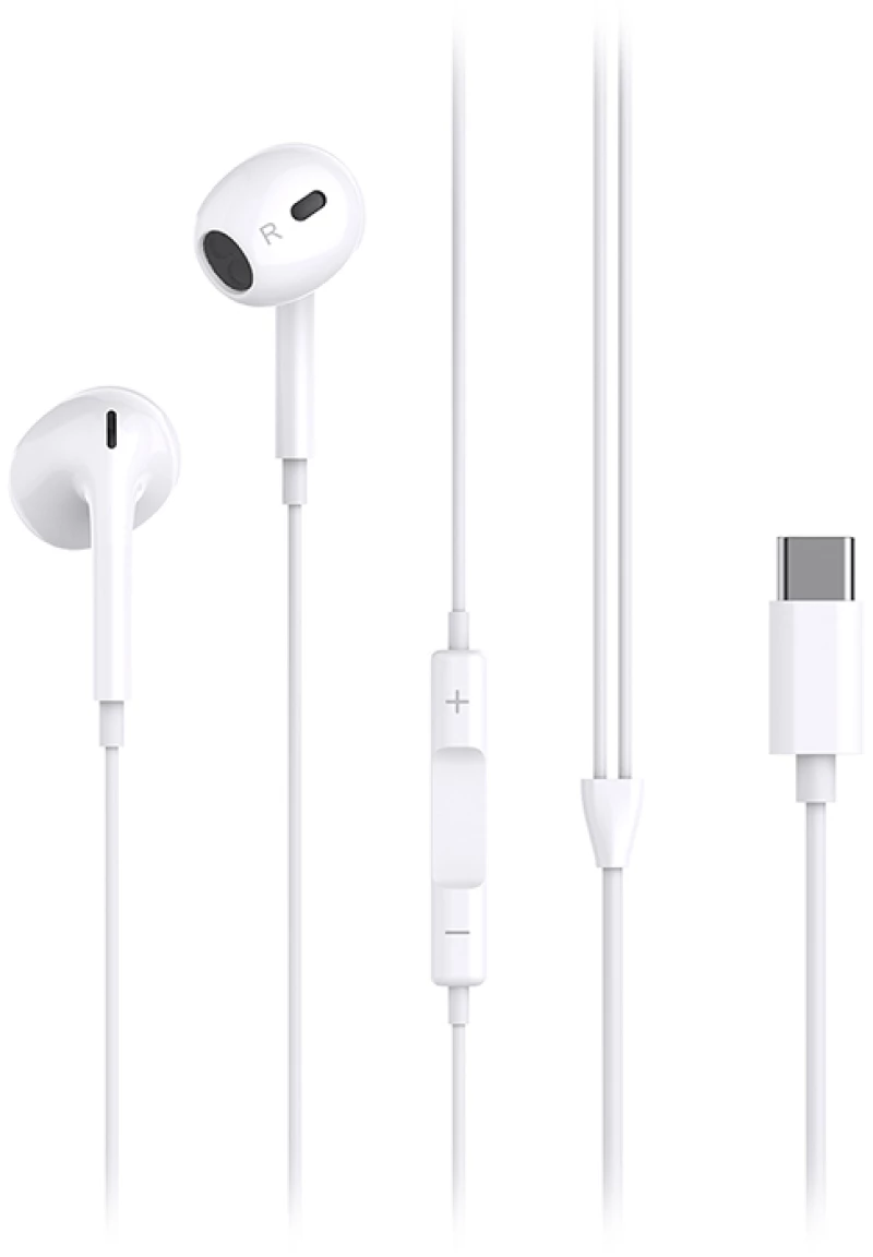 XO 249-0082 EP74 Earbuds Handsfree Ακουστικά με Βύσμα USB-C Λευκό