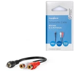 Nedis 233-2488 Cable 2x RCA male - 2x RCA male 0.2m CAGB24010BK02