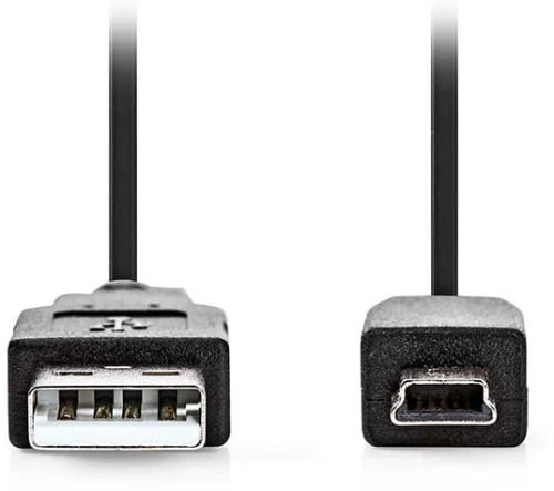 Nedis 233-2582 USB 2.0 Cable USB-A male - mini USB-B male Μαύρο 2m CCGL60300BK20