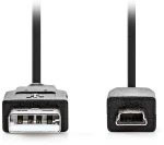 Nedis 233-2582 USB 2.0 Cable USB-A male - mini USB-B male Μαύρο 2m CCGL60300BK20
