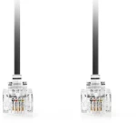 Nedis 233-2453 Flat Τηλεφωνικό Καλώδιο RJ11 6P4C 2m Μαύρο (TCGL90200BK20)