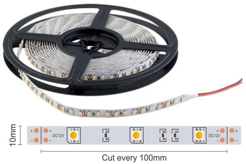 ΤΑΙΝΙΑ LED ΕΣΩΤΕΡΙΚΟΥ ΧΩΡΟΥ 5m 4.8W 3000K 24V Spotlight (5181)