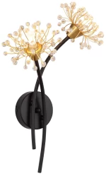 wall light metal black matt, 2x G9 LED - 16054-2W