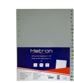 Metron Διαχωριστικά Πλαστικά Α4 Α-Ω 20φ