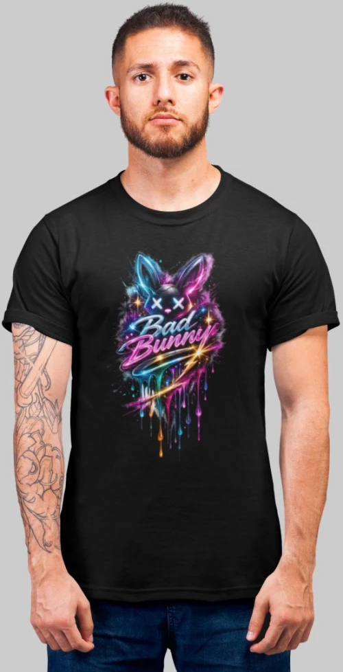 Bad Bunny T-shirt - BLACK
