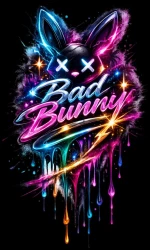 Bad Bunny T-shirt - BLACK