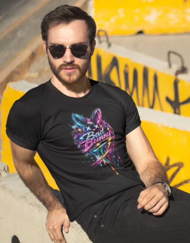 Bad Bunny T-shirt - BLACK
