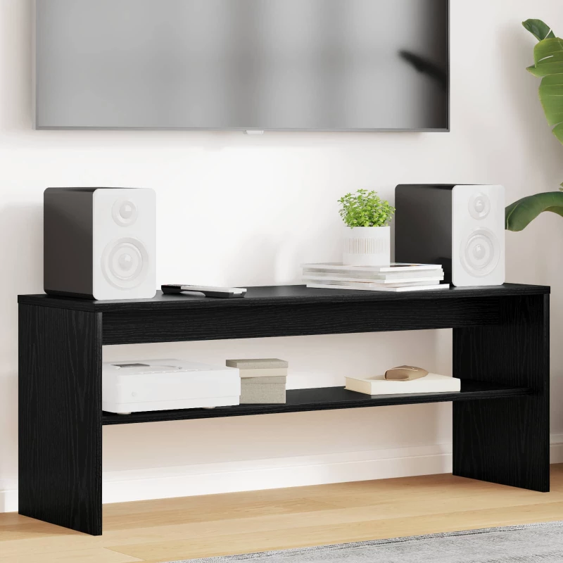 Ντουλάπι TV Μαύρη Οξυά 100 x 30 x 40 εκ Επεξεργασμένο ξύλο Μαύρο 8000333