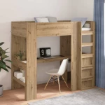 Σκελετός κουκέτας με γραφείο Artisan Oak 80 x 200 cm Καφέ 3410450