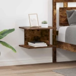Κομοδίνο 2 pcs Καπνιστό Δρύς 40 x 30 x 25 εκ Επεξεργασμένο ξύλο Καφέ 891177