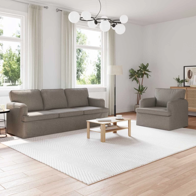Καναπές 180cm 2 pcs Taupe Μέταλλο Taupe 3407608
