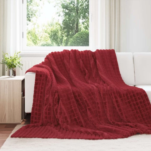 Κουβέρτα Βεραμάν Κόκκινο 270 x 240 cm Μαλλί Κόκκινο 42016940