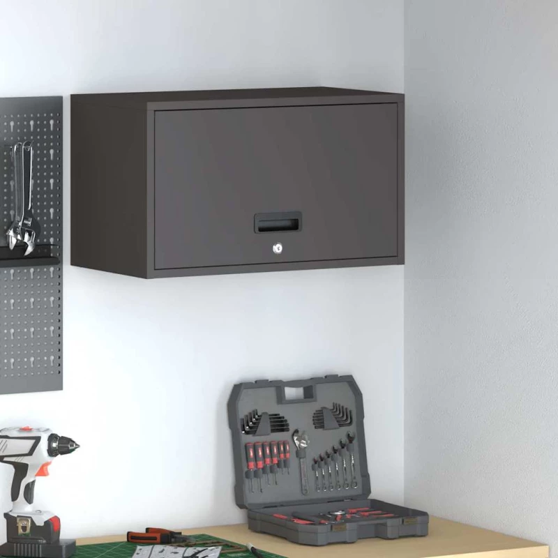 Ντουλάπι τοίχου για γκαράζ Μαύρο 60 x 33 x 35 εκ Μαύρο 883280