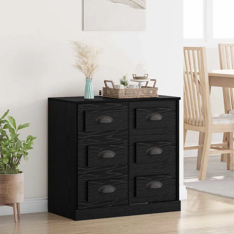 Πλαϊνό γραφείο με συρτάρι Μαύρη Οξυά 70 x 35,5 x 67,5 εκ. Μαύρο 881428