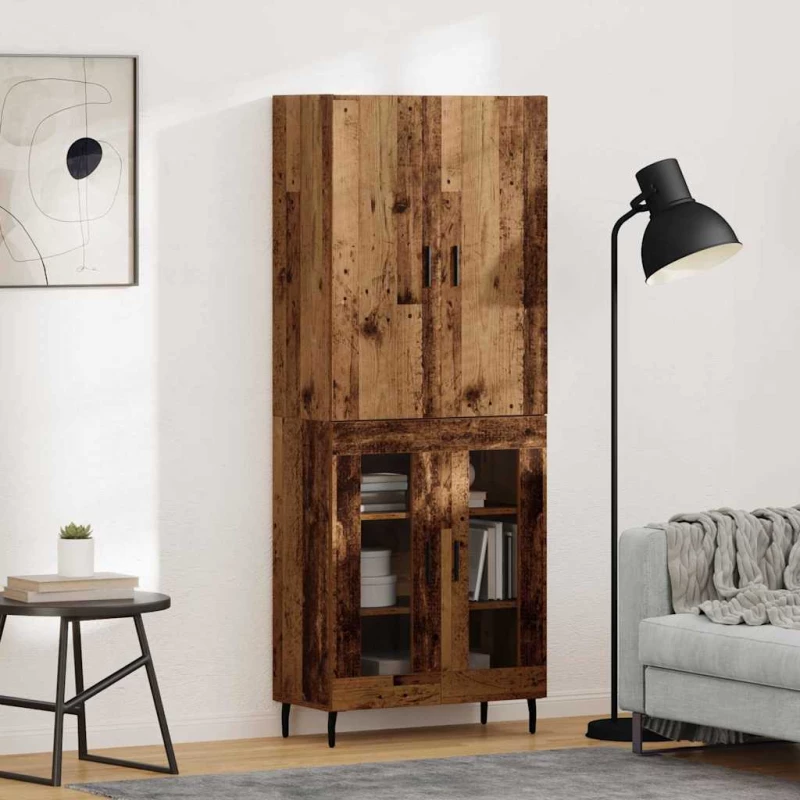 Highboard Παλαιό ξύλο 69,5 x 34 x 180 εκ. Επεξεργασμένο ξύλο Καφέ 3403183