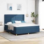 LED Κρεβάτι με βάθρο με στρώμα Μπλε 180 x 200 cm ύφασμα Μπλε 3343046