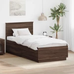 Σκελετός Κρεβατιού Καφέ δρυς 70 x 190 cm Επεξεργασμένο ξύλο Καφέ 3408130
