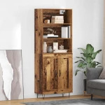 Highboard Παλιό ξύλο 69,5 x 34 x 180 εκ. Επεξεργασμένο ξύλο Καφέ 3415821
