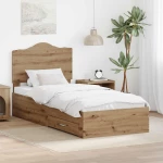 Σκελετός Κρεβατιού Artisan Oak 90 x 200 cm Επεξεργασμένο ξύλο Καφέ 3413656